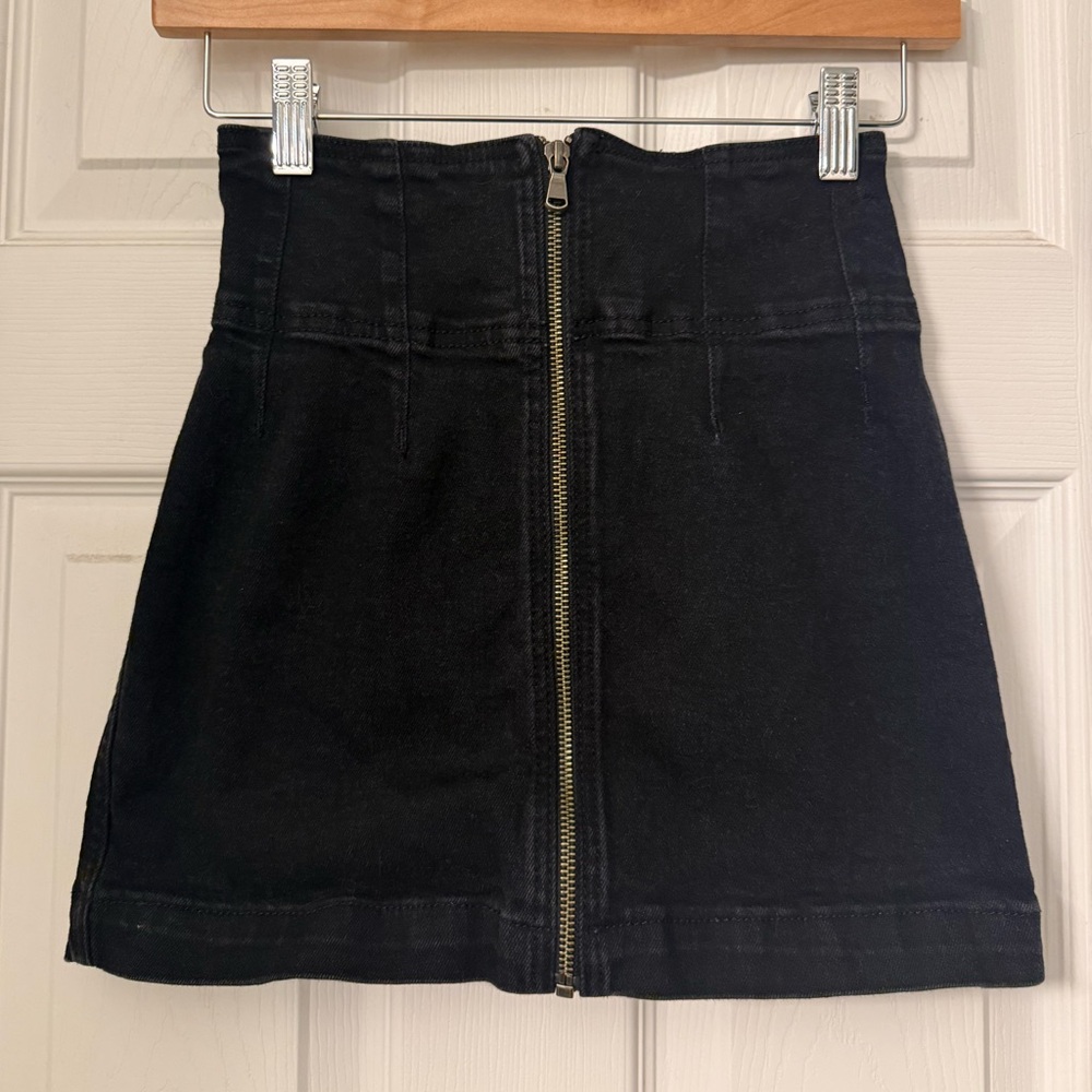 We the Free - Free People dark washed mini skirt